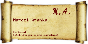 Marczi Aranka névjegykártya