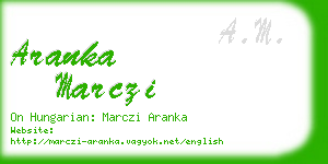 aranka marczi business card